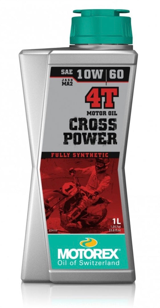 Motorex Cross Power 4T Fully Synthetic Pro Performance JASO MA2 10w/60 - 1L