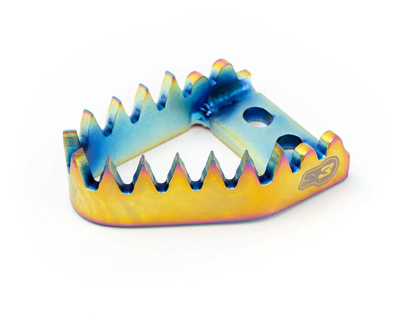 S3 Rear brake step plate TITANIUM ‘PUNK’ – BETA / SHERCO / RIEJU / GASGAS(old) / KTM (old)/ HUSKY (old) / TRIUMPH – LARGE